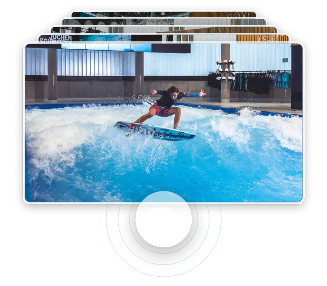 Jede Welle wird aufgenommen